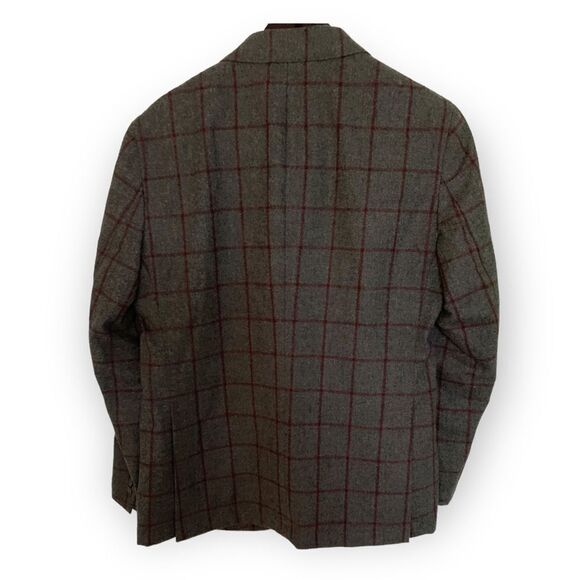 Peter Millar Gray Plaid Striped Sports Jacket - Picture 2 of 5